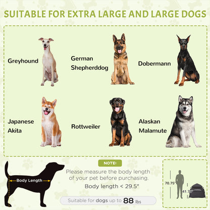 Pop Up Dog Tent for Extra Large and Large Dogs with Carry Bag, for Beach, Backyard, Home, Dark Gray