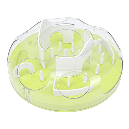 Interactive Cat Puzzle Feeder Funny Cat Puzzle Food Dispenser Enrichment Toy For Pets Play And Exercise Green