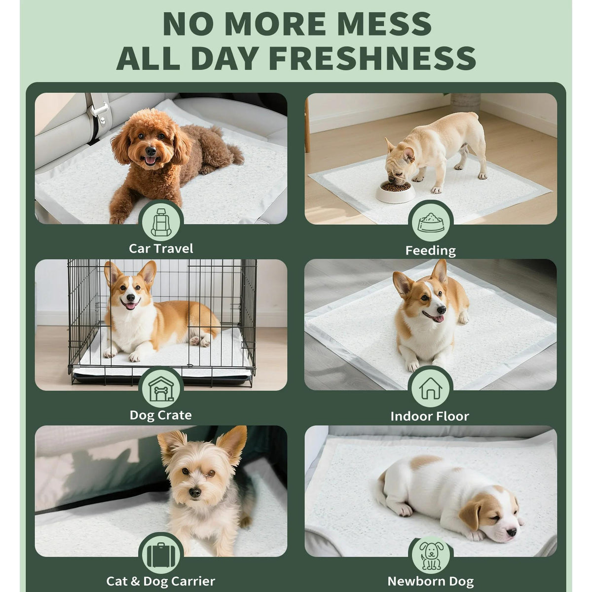 Made4Pets Dog And Puppy Pee Pads, Leak-proof And Quick-drying Design, For Potty Training, 100 Pads Per Pack.,Self-pickup Only