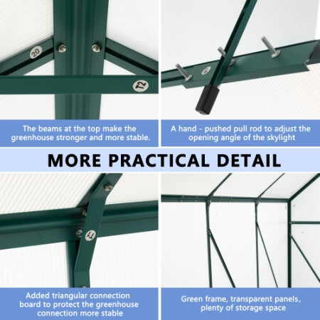 Green-6 X 8 FT Outdoor Patio Greenhouse