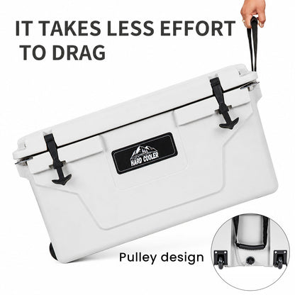 White outdoor Camping Picnic Fishing portable cooler 65QT Portable Insulated Cooler Box