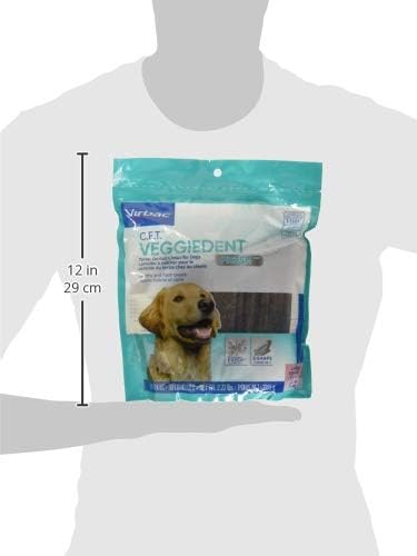 Virbac CET Veggiedent FR3SH Tartar Control Chews for Large Dogs Over 66 Pounds, Plant-Based Formula, 30 Count Bag