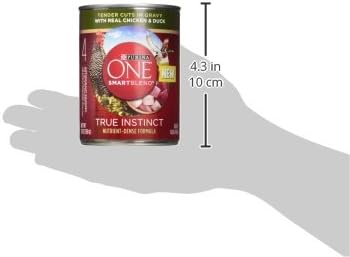 Purina ONE High Protein Wet Dog Food True Instinct Tender Cuts in Dog Food Gravy With Real Chicken and Duck - (Pack of 12) 13 oz. Cans
