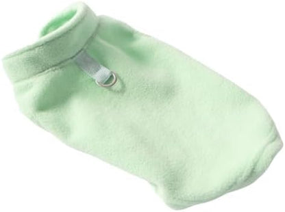 JACKO & CO - Fleece Vest Dog Sweater with Leash Ring - Soft, Warm & Lightweight Pullover Coat for Small & Medium Dogs, Puppies & Cats - Cozy Fall/Winter/Spring Pet Jacket (Mint Green, X-Small 3lbs)