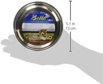 Loving Pets Bella Bowl Designer & Expressions, Cat Bowl, X-Small, Skeleton Design, Metallic Ocean Blue
