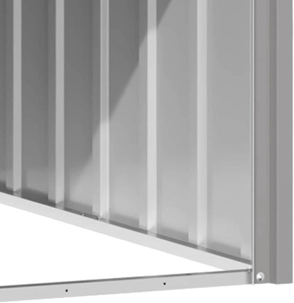 vidaXL Dog House - Durable Galvanized Steel Construction - Weatherproof Dog Kennel - Easy Access with Spacious Entrance - Ideal Outdoor Pet House - Gray