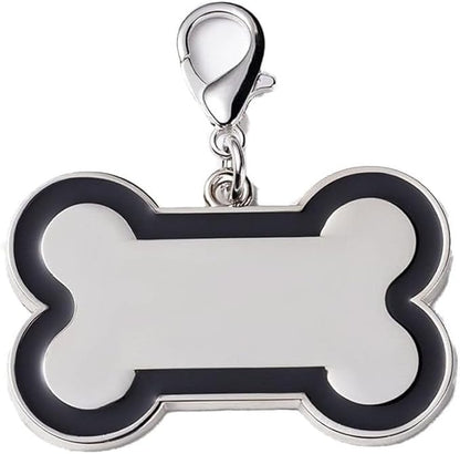 Personalized Dog ID Tags - tag for Dog Collar, pet ID tag, Dogs Tags for Pets, Laser Engraved Dog tag, Name Tags for Dogs, Dog Tags for Large Dogs (Bone-Shaped-Large: Black)