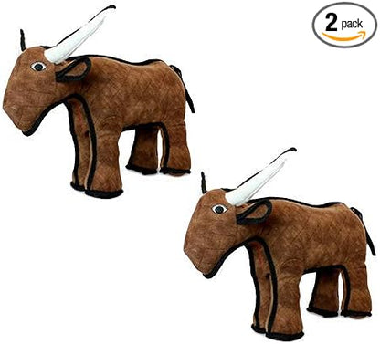 TUFFY® : 2 Pack Bull Dog Toy: Ultra Durable Plush Toy with Multiple Layers & Reinforced Seams, Washable and Floats, Original Construction