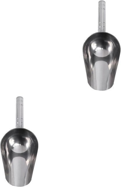 POPETPOP 2pcs Ice Scoop Pet Feeding Scoop s Quart Metal Feed 1 Cup Hand Stainless Steel Aluminum Dog Feeding Shovel Dog Treat Food Durable