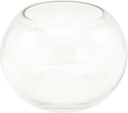 WGV Bowl Glass Vase, Diameter 5.1", Height 3.75", Open Width 3", (Multiple Sizes Choices) Clear Bubble Planter Terrarium Fish Bowl for Wedding Event Home Decor, 12 Pieces (VBW0005)