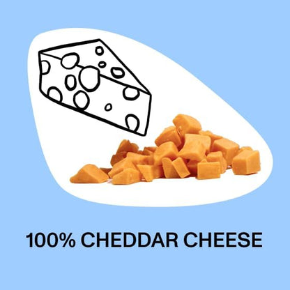 Spot & Tango Cheese Bites Dog Treats - Single Ingredient, 100% Cheese - Freeze-Dried, Grain & Gluten-Free - USA-Made - for Small, Medium, and Large Dogs