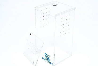 Acrylic Terrarium – Magnetic Mini & Nano Enclosures for Reptiles, Amphibians, Invertebrates, Tarantulas, Scorpions, Frogs, Geckos & Exotic Pets (3 x 3 x 6 inches, 0.23 Gallon)