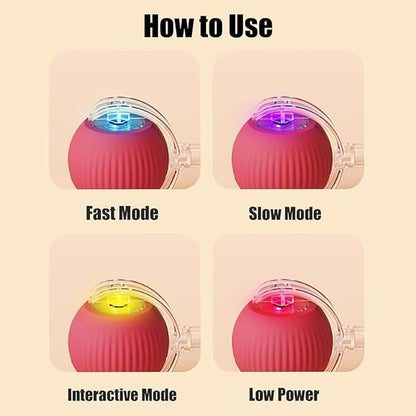 2025 New Electric Dog Ball Toy,Electric Ball Dog Toy for Cat,360° Smart Automatic Interactive Rolling Dog Ball, Smart Interactive Pet Toy Ball,Automatic Dog Toy,Interactive Dog Toys,Gift for Kids