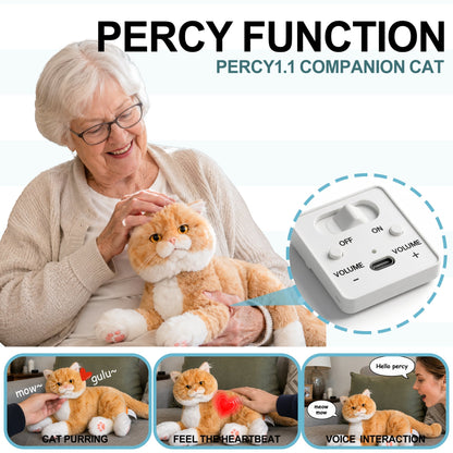 Percy Robot Cat - Interactive Emotional Support Pet Weighted
