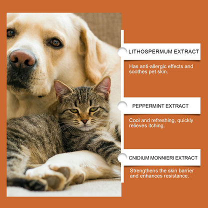 Pet Itch & Allergy Relief Cream, Soothing Skin  For Dogs & Cats, Natural Herbal Extracts For Itch, Bites & Irritated Skin, 50g