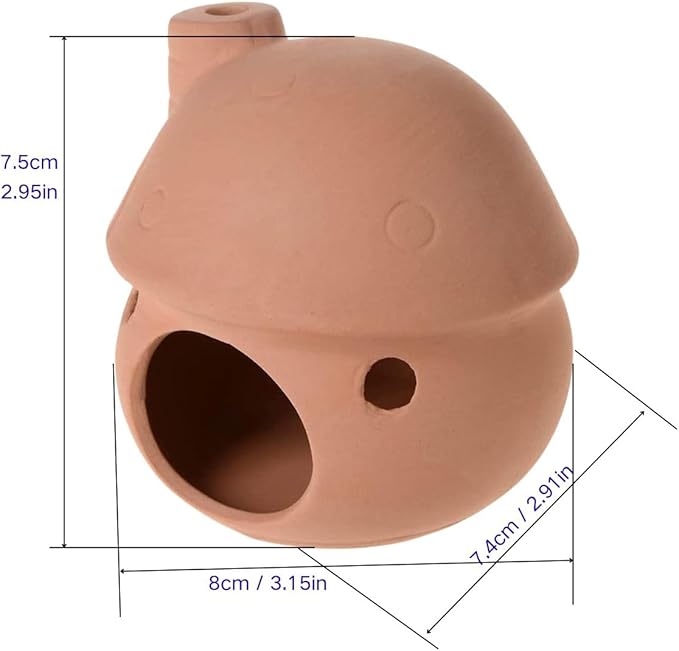 Aquarium Ceramic Mushroom House Decorations, Natural Fish Tank Landscape Frog House for Cichlid Betta Fish Goldfishes Tank Landscape Decoration