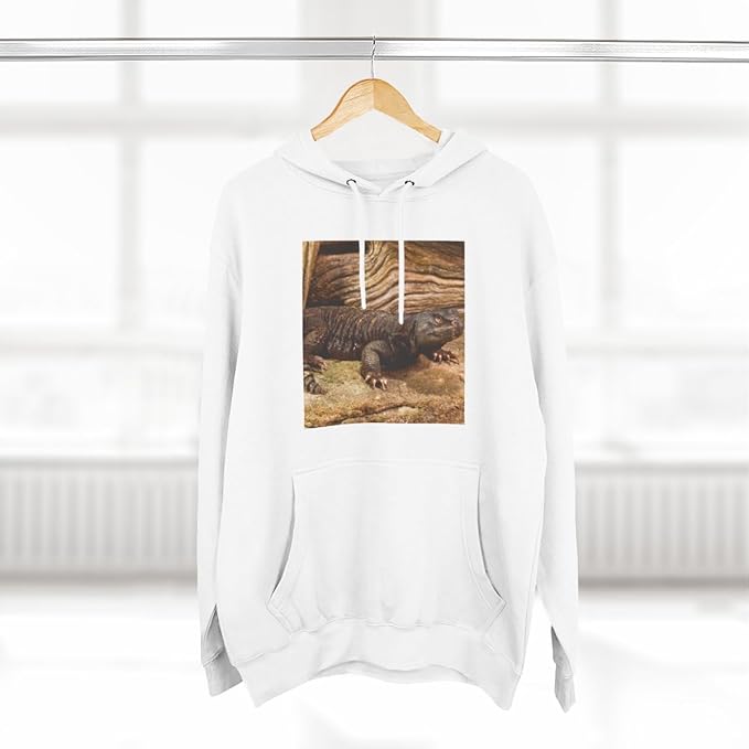3dRose Mali Uromastyx lizard, Native to Northern Africa - NA02 DNO0815 - David Northcott Three-Panel Fleece Hoodie White/M