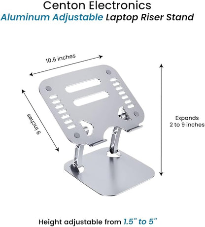 OTM Essentials Aluminum Adjustable Laptop Riser Stand,