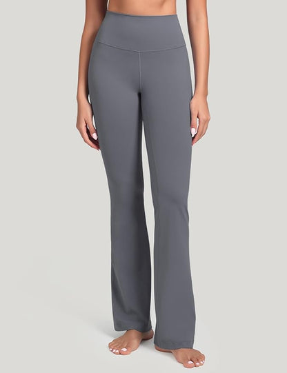 HeyNuts Harmony Flare Leggings 29"/30.5"/32.5"/34.5", High Waisted Tummy Control Wide Leg Bootcut Yoga Pants Lounge Soft