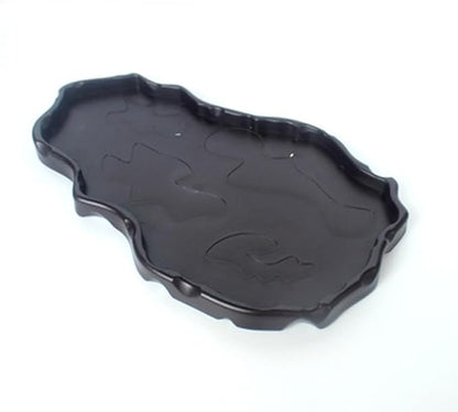 Luminous Reptile Food Bowl,Large Water Dish,Terrarium Bowls, Tortoise Bowl (Black)
