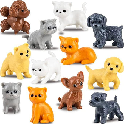 Bulk Toys - Tiny Dogs and Cats for Kids - Small Animals in Bulk - 100 Pcs Little Pet Toys - Tiny Plastic Toys Prizes - Easter Gifts