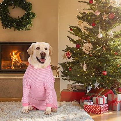 Yeapeeto Dog Onesie Surgery Recovery Suit for Large Medium Bodysuit Dogs Pajamas PJS Full Body for Shedding, Prevent Licking, Wound Protection, Cone Alternative (7X-Large (Pack of 1), Pink)