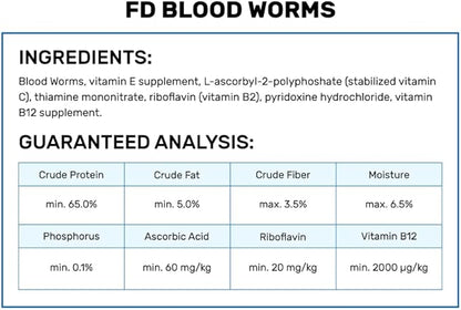 Hikari Bio-Pure Freeze Dried Blood Worms For Pets, 1.58-Ounce