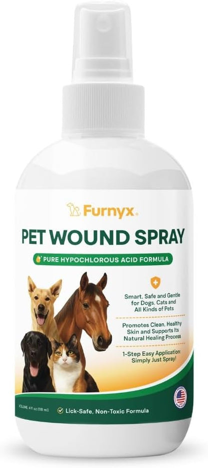 Sting-Free Wound & Skin Care Spray for Dogs, Cats & Pets | Vet-Grade Repair Mist for Cuts, Hot Spots, Rashes, Burns & Itch Relief | Non-Toxic, No Alcohol, Lick-Safe, No Residue (4 fl oz)