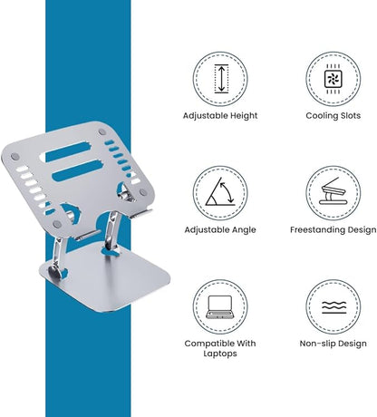OTM Essentials Aluminum Adjustable Laptop Riser Stand,