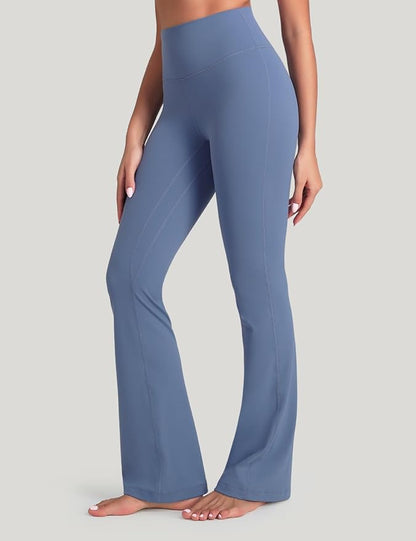 HeyNuts Harmony Flare Leggings 29"/30.5"/32.5"/34.5", High Waisted Tummy Control Wide Leg Bootcut Yoga Pants Lounge Soft