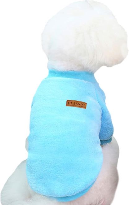 Jecikelon Pet Dog Clothes Dog Sweater Soft Thickening Warm Pup Dogs Shirt Winter Puppy Sweater for Dogs (Z01-Blue, X-Large)