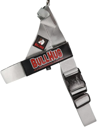 Adjustable Dog Harness– No Pull, No Choke – for English Bulldogs, French Bulldogs, Pugs & Broad-Chested Breeds – Easy, Safe Walks (Silver, Large)