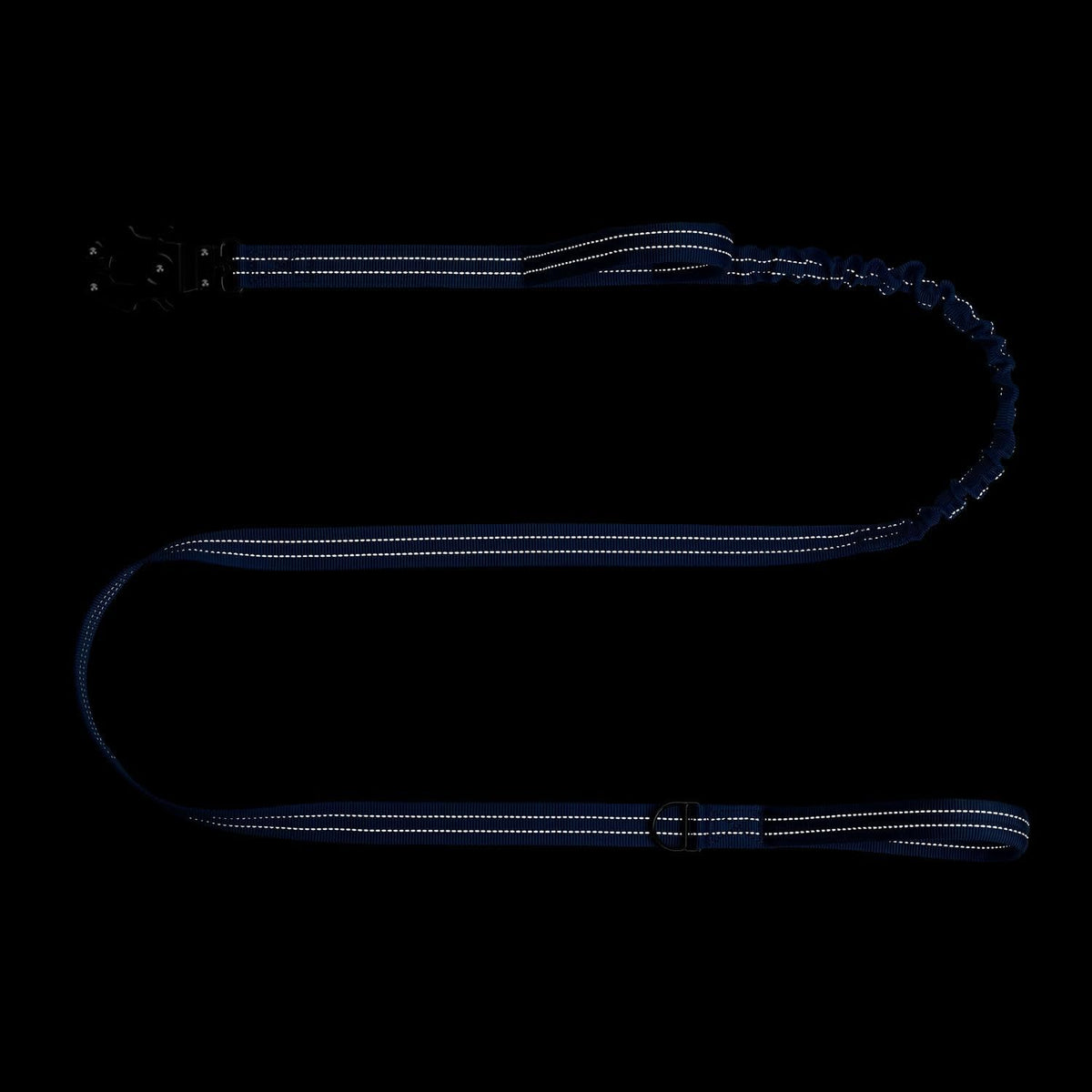 ICEFANG Tactical Dog Leash,K9 Training Walking Bungee Lead with 2 Control Handle,Heavy Duty Quick Release Metal Clasp,for Medium Large Breed (Reflective Blue, 6 FT)