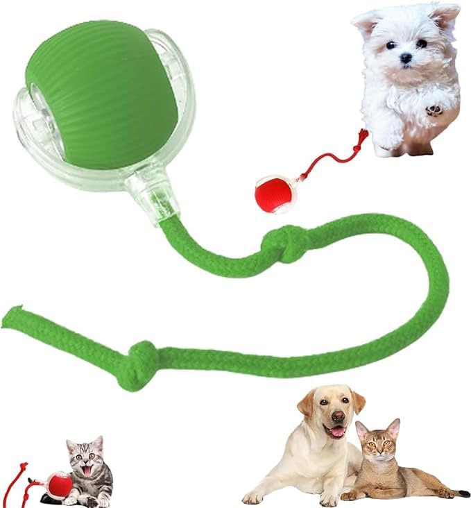 2024 New Electric Dog Ball Toy for Cat,360° Smart Automatic Interactive Rolling Dog Smart Pet Toy Ball,Gift for Kids