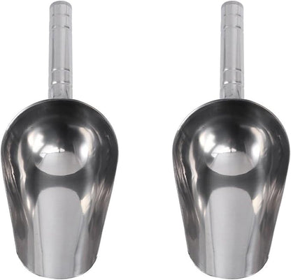 POPETPOP 2pcs Ice Scoop Pet Feeding Scoop s Quart Metal Feed 1 Cup Hand Stainless Steel Aluminum Dog Feeding Shovel Dog Treat Food Durable