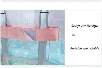 Rolling Pet Trolley Case, Portable Hard Shell Pet Carrier, Clear Plastic Cat Travel Box, Suitable for Cats and Dogs(Pink,11.4 * 16.1 * 25.2in)