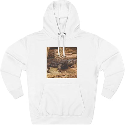 3dRose Mali Uromastyx lizard, Native to Northern Africa - NA02 DNO0815 - David Northcott Three-Panel Fleece Hoodie White/M