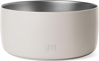 Simple Modern Stainless Steel Pet Water Bowl for Dogs & Cats | Reusable Insulated Stainless Steel Food Bowls for Dog Cat | No Tip No Slip BPA Free | Bentley Collection | Medium (32oz) | Almond Birch