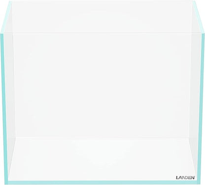 LANDEN 30N 3.2 Gallon Nano Rimless Low Iron Aquarium Tank, W11.8×D7.5×H9.4 in(30x19x24cm) 5mm Thickness with Nano Foam Leveling Mat Included