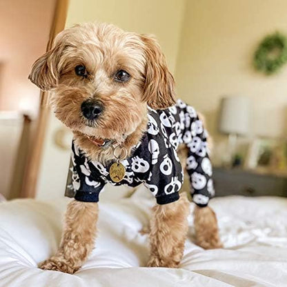 CuteBone Dog Halloween Pajamas Puppy Onesies Small Dogs Soft Pjs Coat Cat Apparel Comfy Pet Christmas Clothes Outfit Doggie Bodysuit P11S