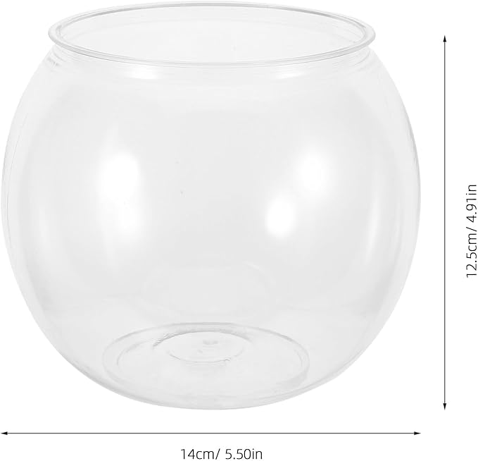 Alipis Betta Fish Bowl Aquatic Terrarium Hydroponic Planter Desktop Fish Tank with Water Propagation Basket Medium 110c for Home and Office Decor