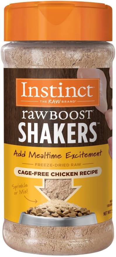 Instinct Raw Boost Shakers, Freeze-Dried Powder, Dog Food Topper - Chicken, 5.5 oz. Bottle