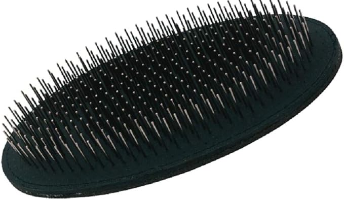 Chris Christensen Terrier Palm Pad, Small Dog and Cat Brush, Small Leather Dog Brush, High Grade Steel Pin Head, Polished Metal Tips Dog Brush,16mm pin length