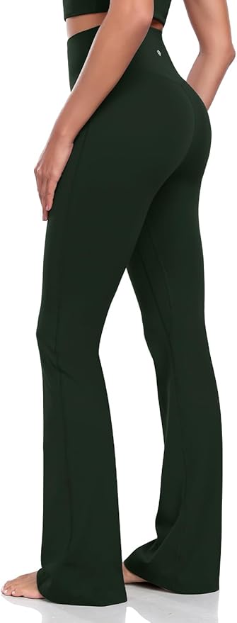 HeyNuts Harmony Flare Leggings 29"/30.5"/32.5"/34.5", High Waisted Tummy Control Wide Leg Bootcut Yoga Pants Lounge Soft