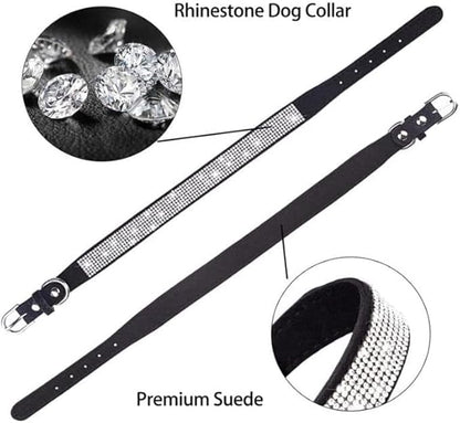 Serijoars Small Dog Collar with Rhinestone Crystal Diamond Colorful Bling Girl Puppy Cat Collars (XS, Purple)