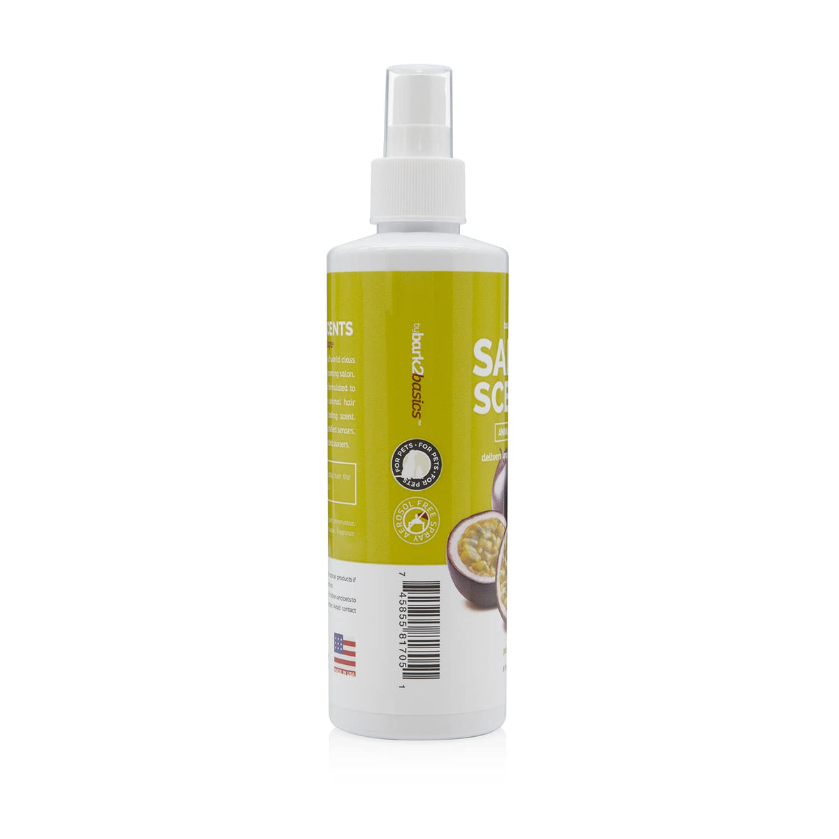 Bark2Basics Salon Scents Pet Grooming Cologne - 8 oz, Natural Professional Groomer Perfume for Dogs and Cats, Long Lasting, Deodorizing, Conditioning (Passion Fruit)