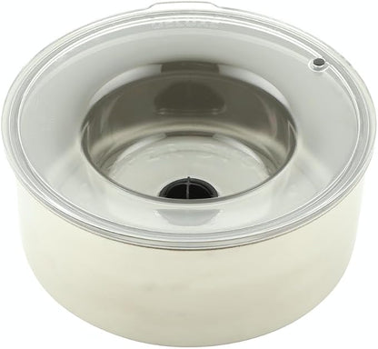 Stainless Steel Dripless Water Bowl with Tritan Plastic Lid – Holds 1 Gal, Reduces Spills & Trails Up to 85%+, Water Bowl for Small Breed Dogs (0-20 lbs), The Original Slobber Stopper
