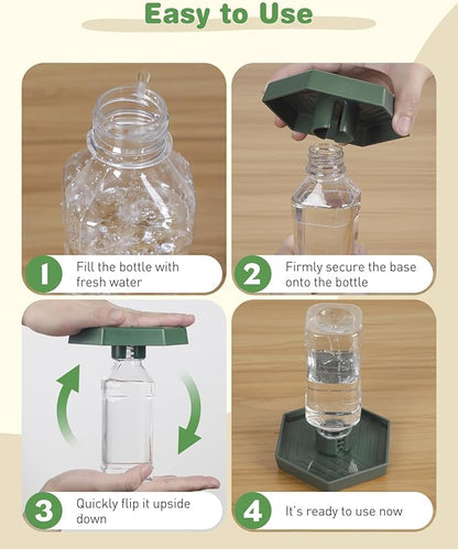 Pawfly Water Dispenser, Tortoise Water Dish, Snake Bearded Dragon Water Bowl, Reptile Terrarium Automatic Water Feeder Dispenser for Turtle Gecko Lizard and Chameleon, Small