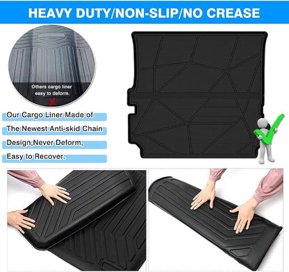 KUST Trunk Cargo Mat for Land Rover Discovery 4 LR4 2010-2016 (5/7 Seats) Rubber Rear Cover Cargo Liner Discoery 4 Accessories High Edge