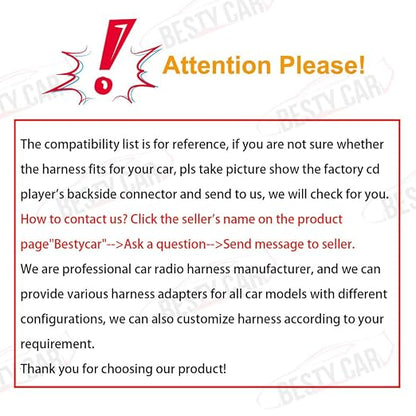 16pin Car Stereo Radio Power Retrofit Wiring Harness Adapter fits for Jeep Wrangler Cherokee Compass Grand Patriot Dodge Caliber Voyager Chrysler Sebring